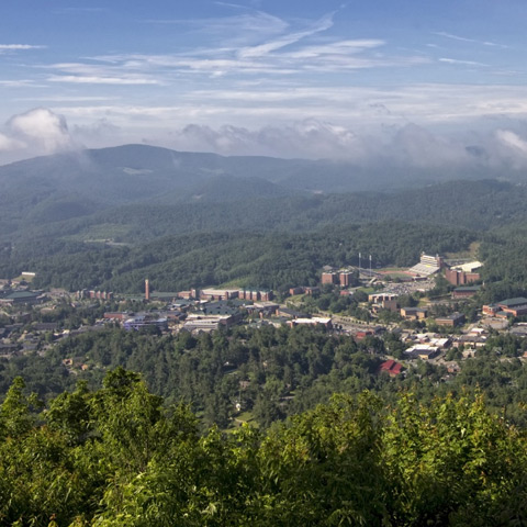 Arial view of campus.