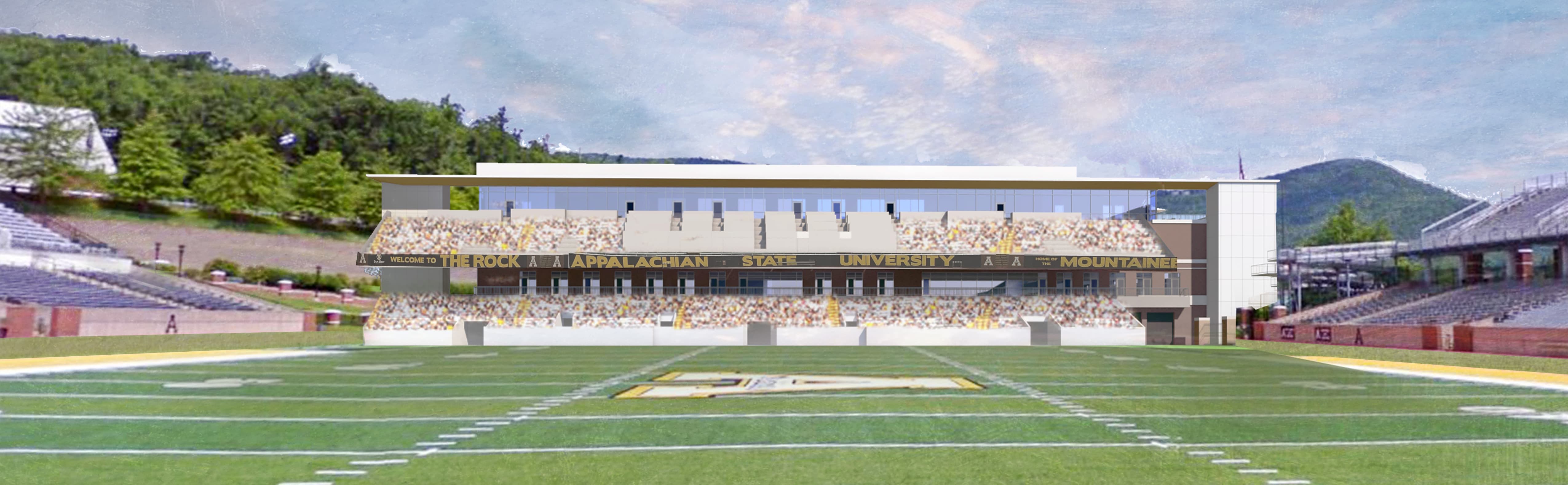 Rendering of north end zone project