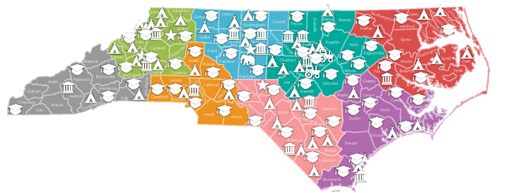 North Carolina Edcuational Resource Map