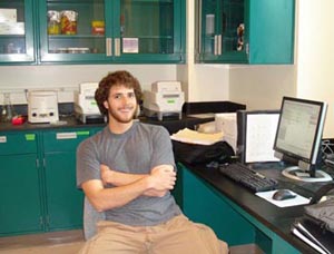 Jesse Marino in lab