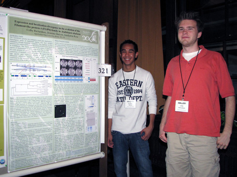 Colby and Dominic presenting their poster at the Arabidopsis Conference