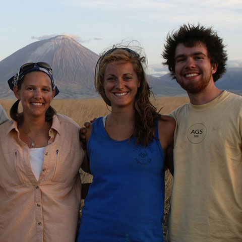 students with professor