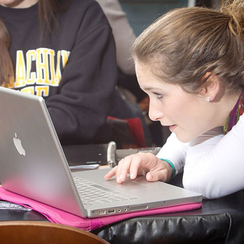 student with laptop