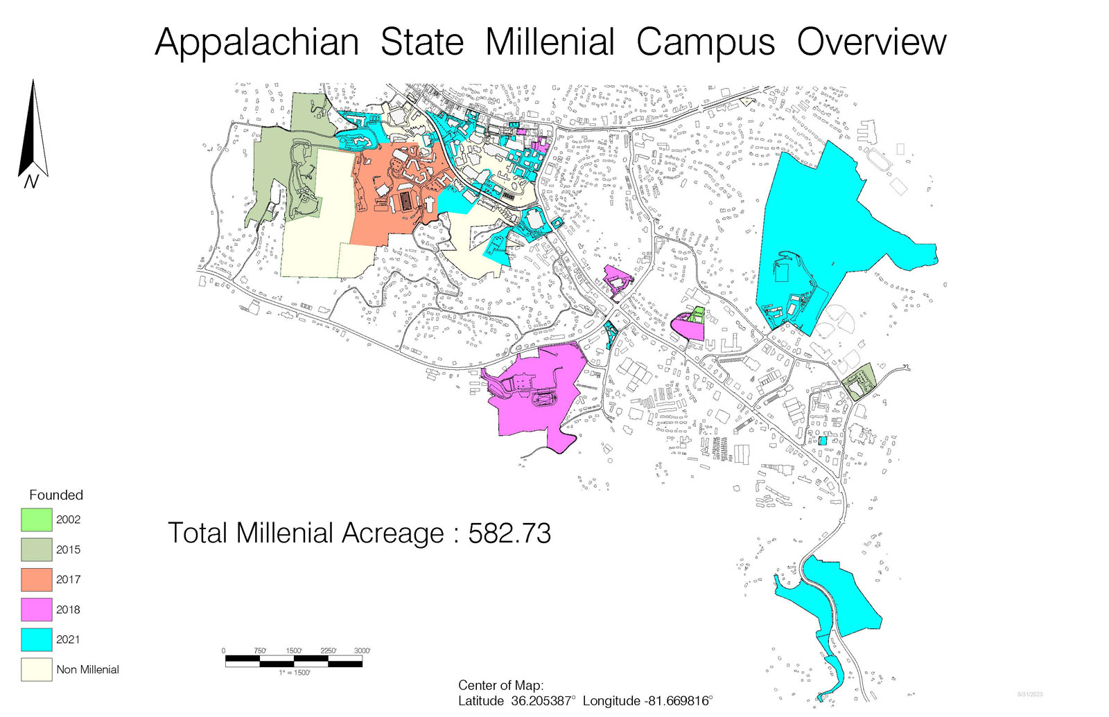 map of Millennial Campus