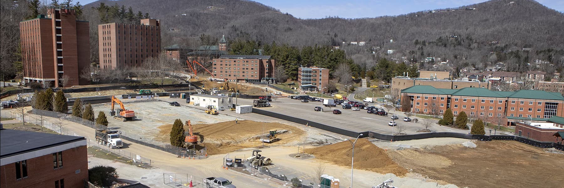 Construction on west side of campus