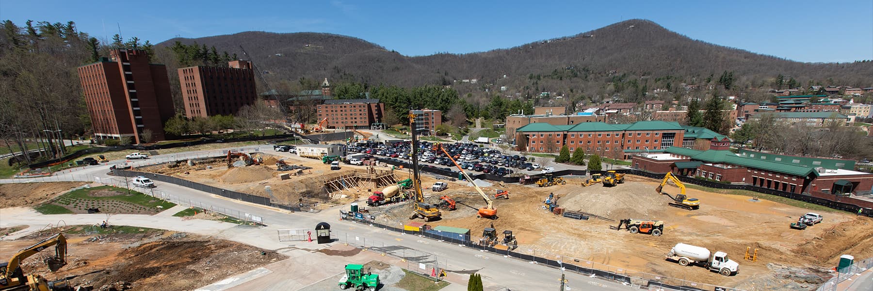 Construction on west side of campus