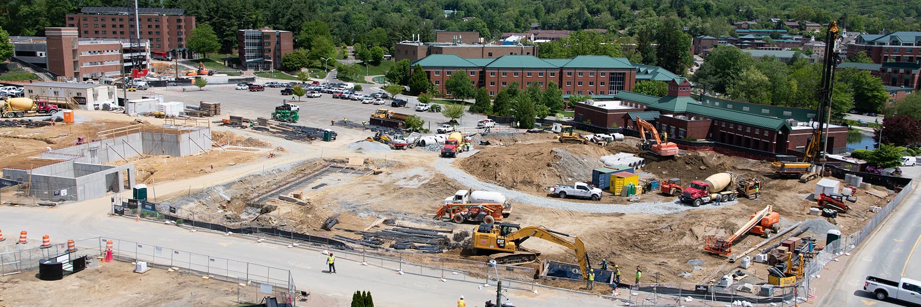 Construction on west side of campus