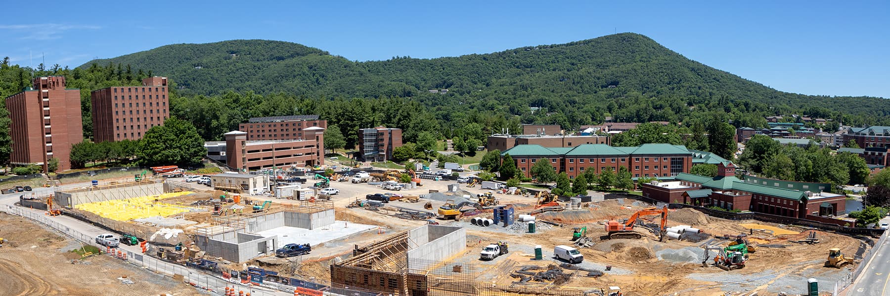 Construction on west side of campus