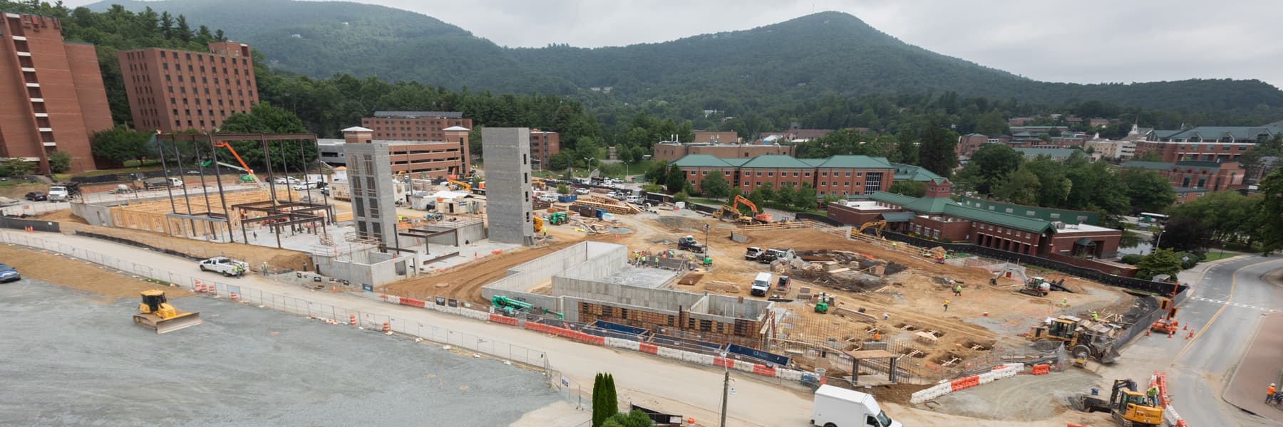 Construction on west side of campus