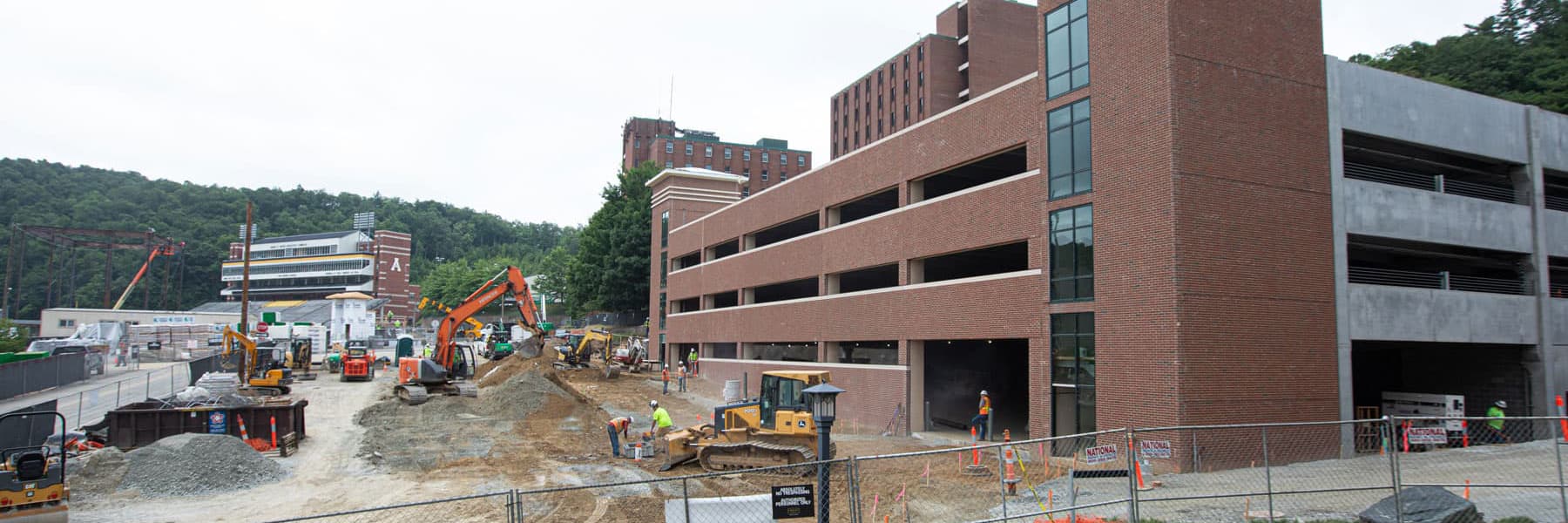 Construction on west side of campus