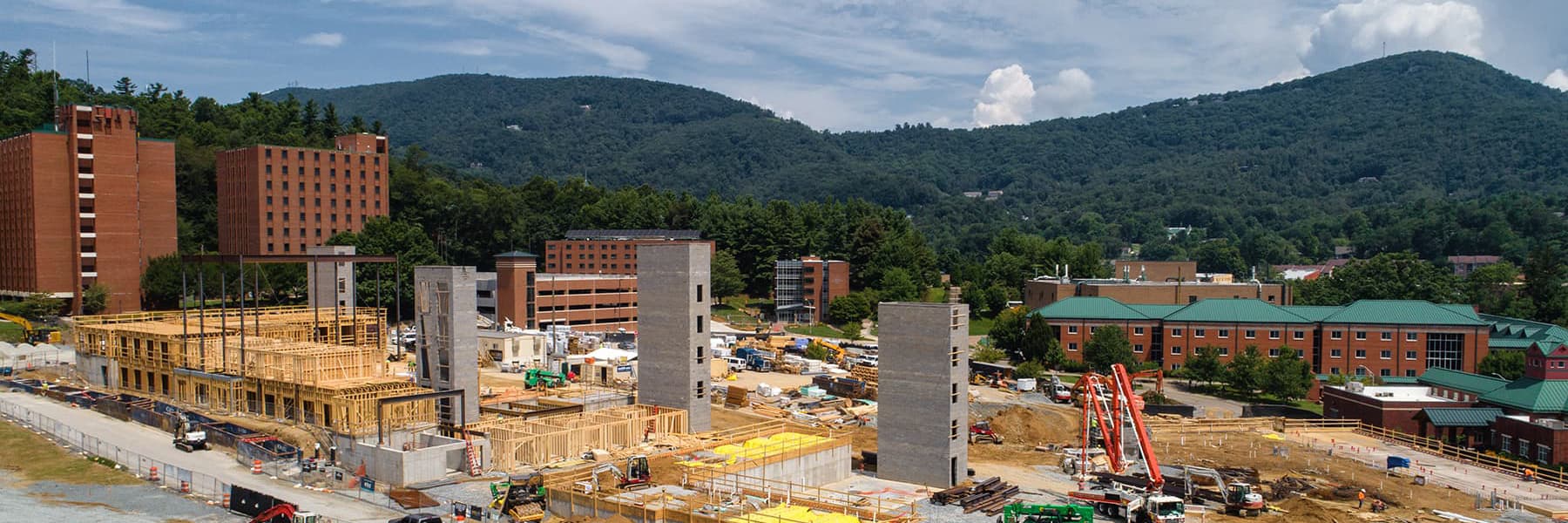 Construction on west side of campus