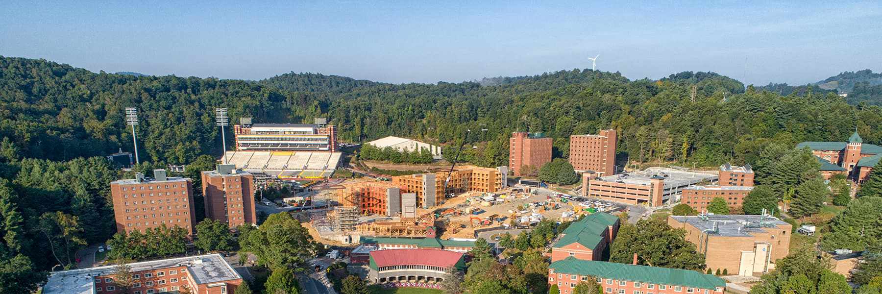 Construction on west side of campus