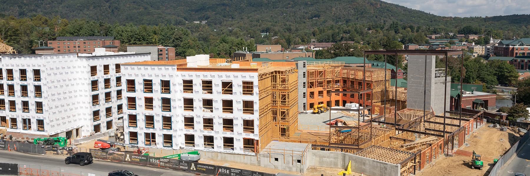 Construction on west side of campus