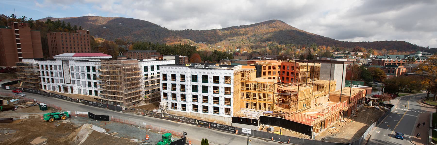 Construction on west side of campus