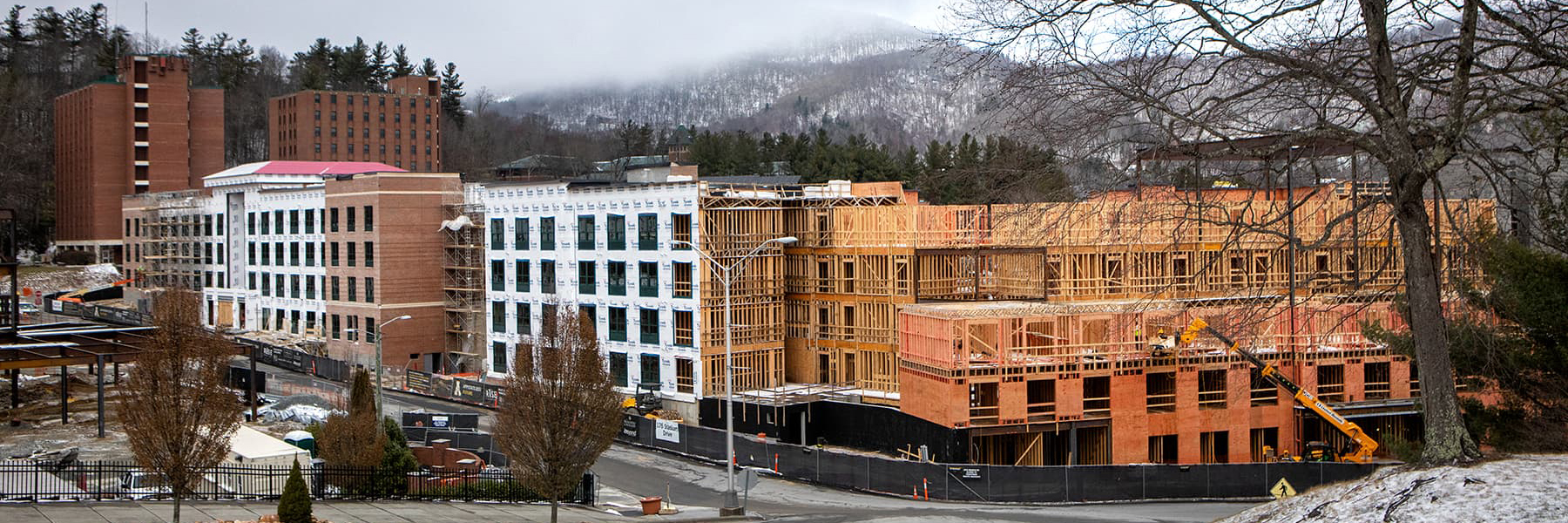 Construction on west side of campus