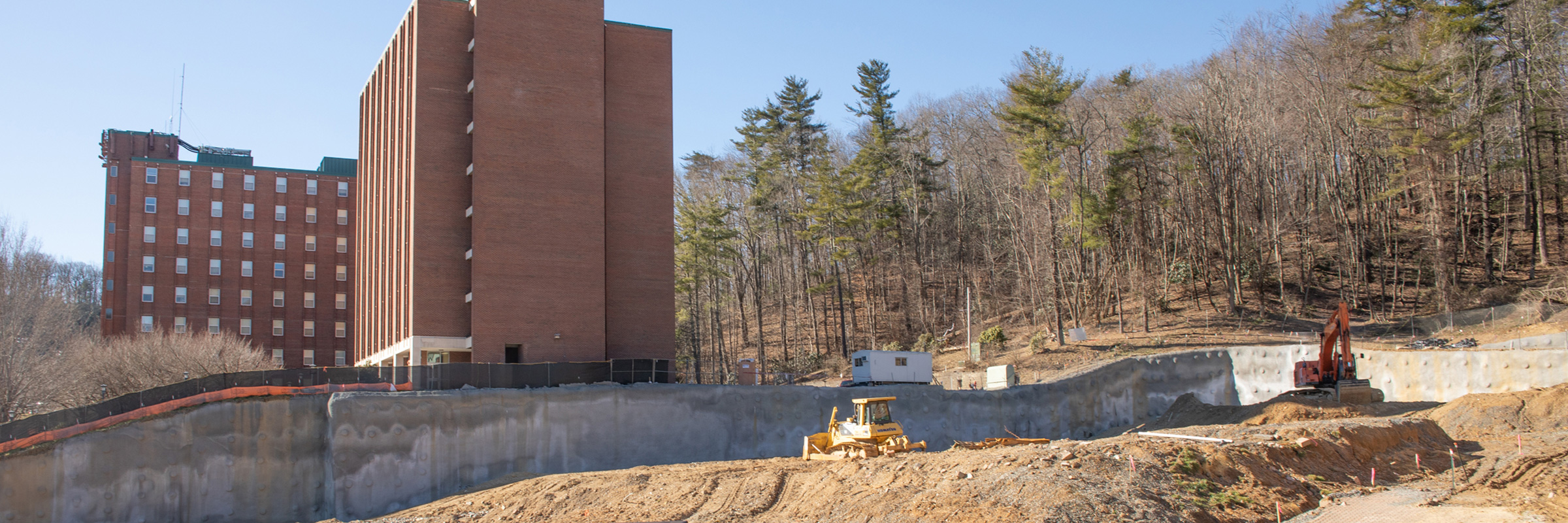 Construction on west side of campus