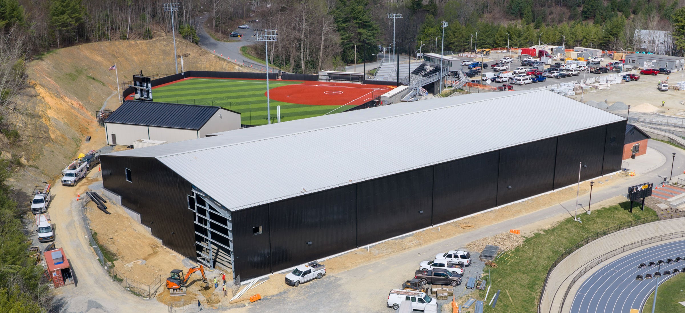 Construction continues for the third phase of the Appalachian 105 Sports Complex, which consists of a six court indoor tennis facility..