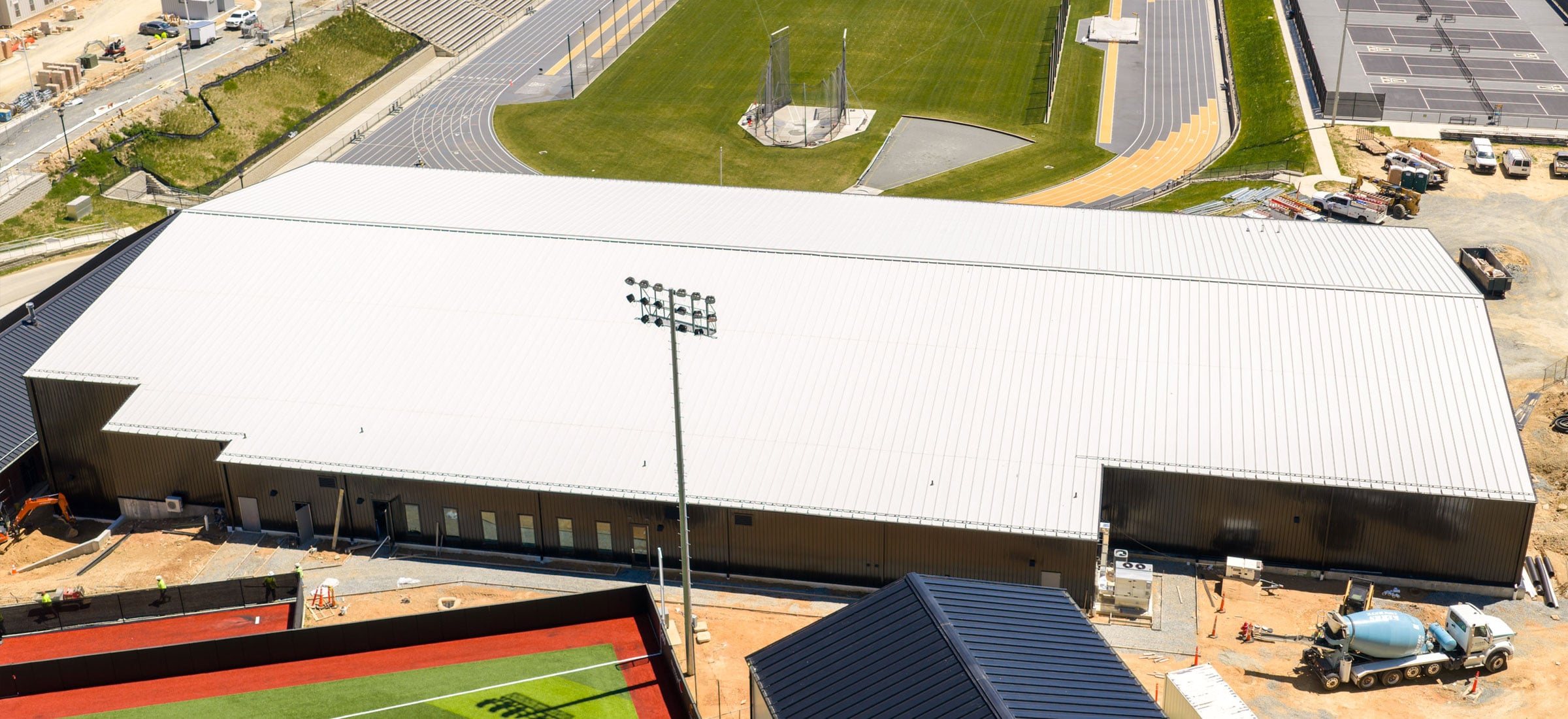Construction continues for the third phase of the Appalachian 105 Sports Complex, which consists of a six court indoor tennis facility.