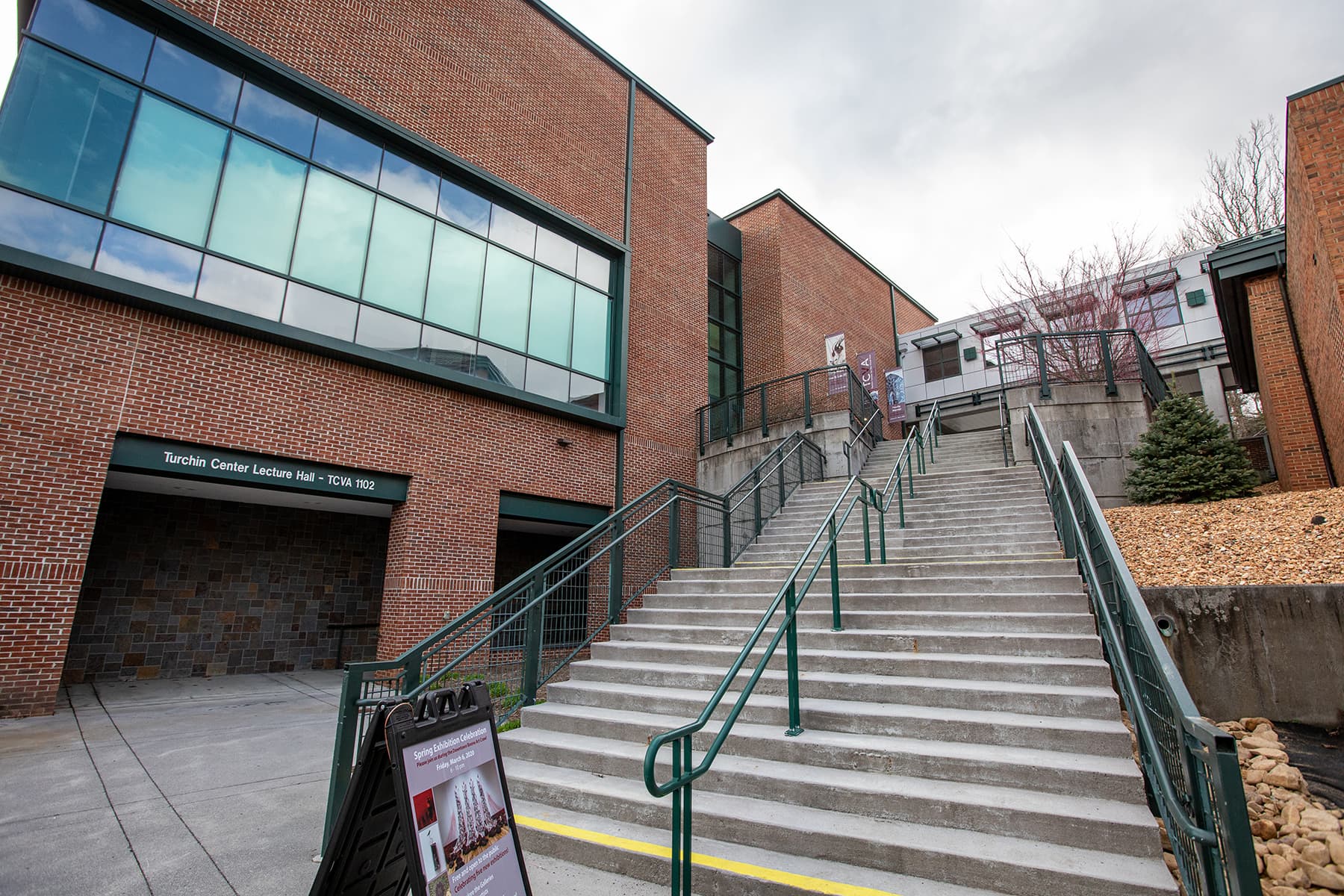 campus staircase leading to the Turchin Center