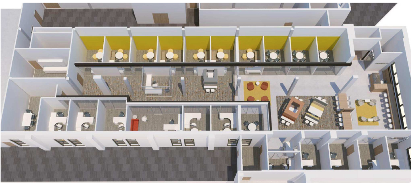 concept floor plan of the Career Development Center