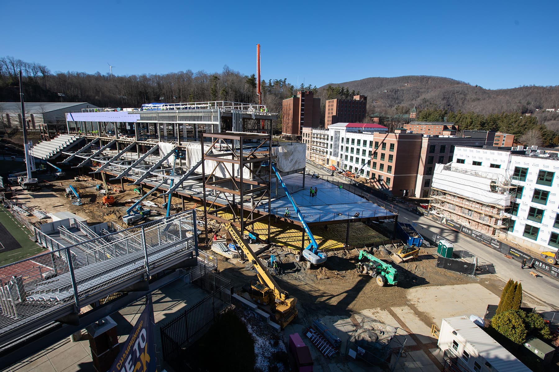 North end zone site construction