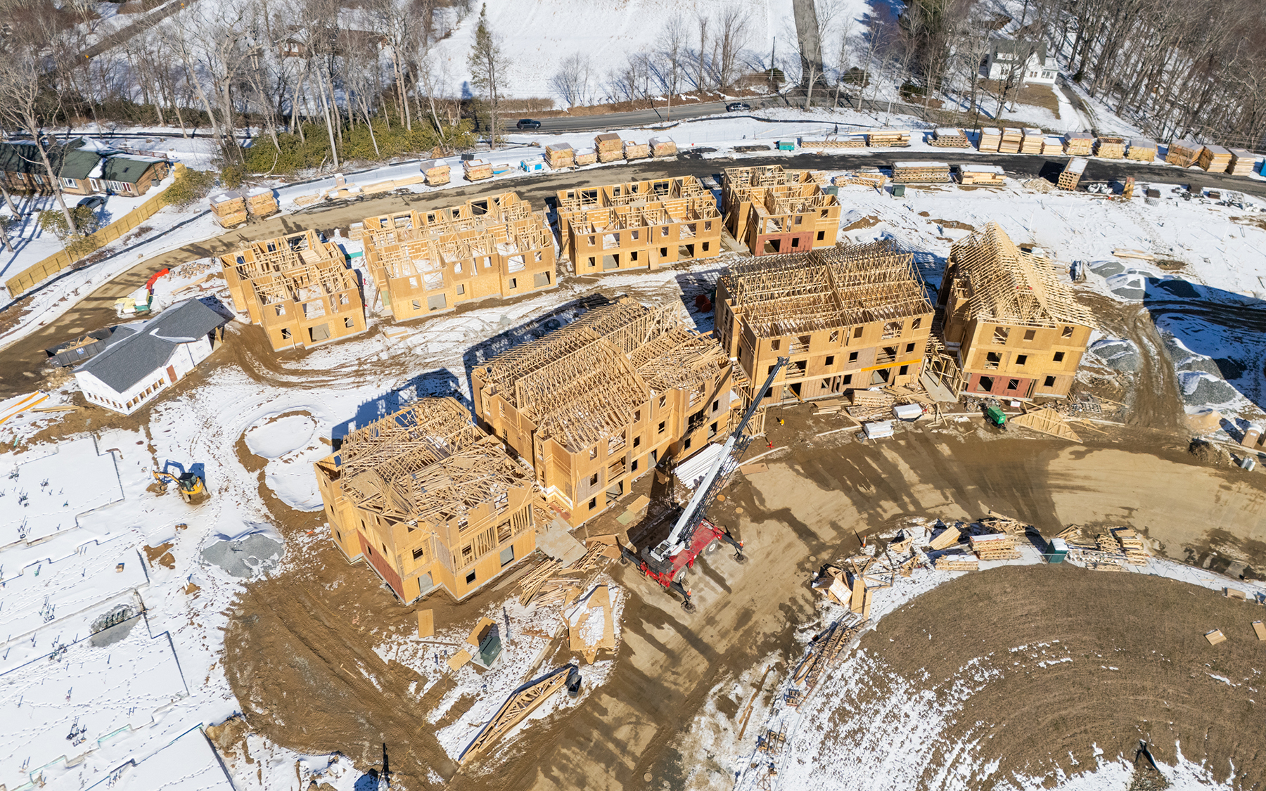 Construction progress for the faculty and staff housing facilities
