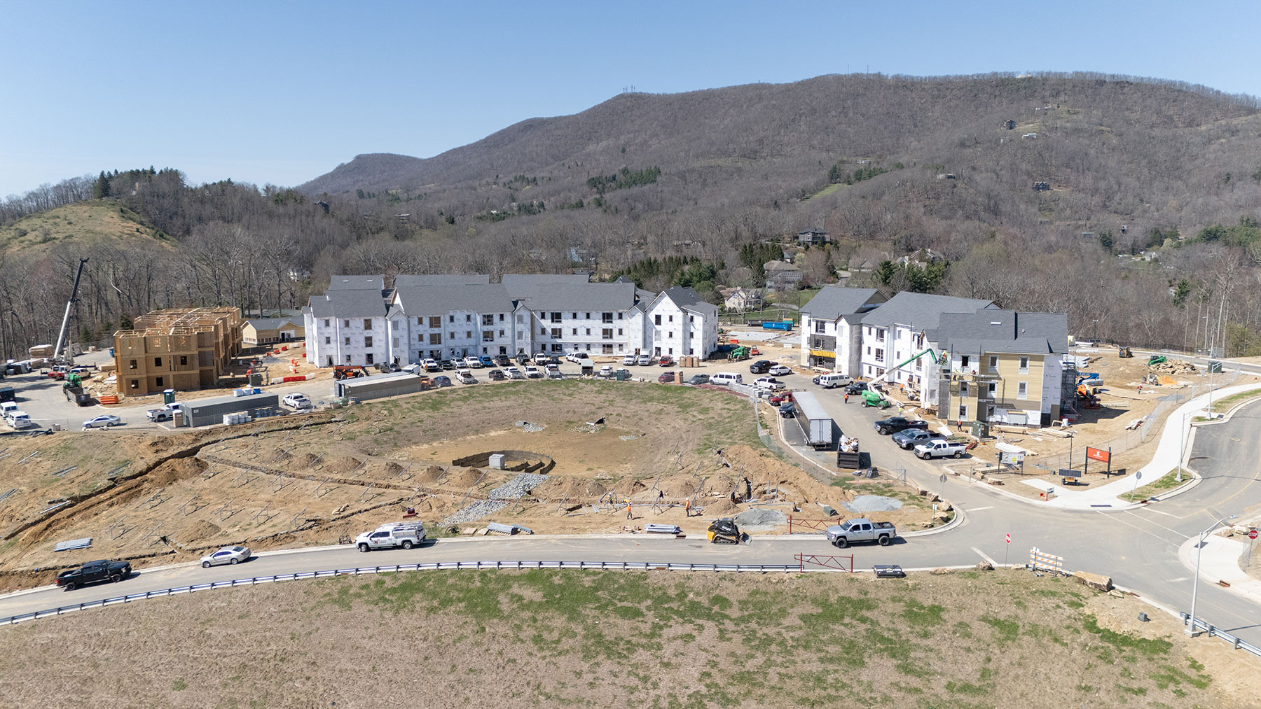 Construction of faculty and staff housing at App State’s Innovation District.