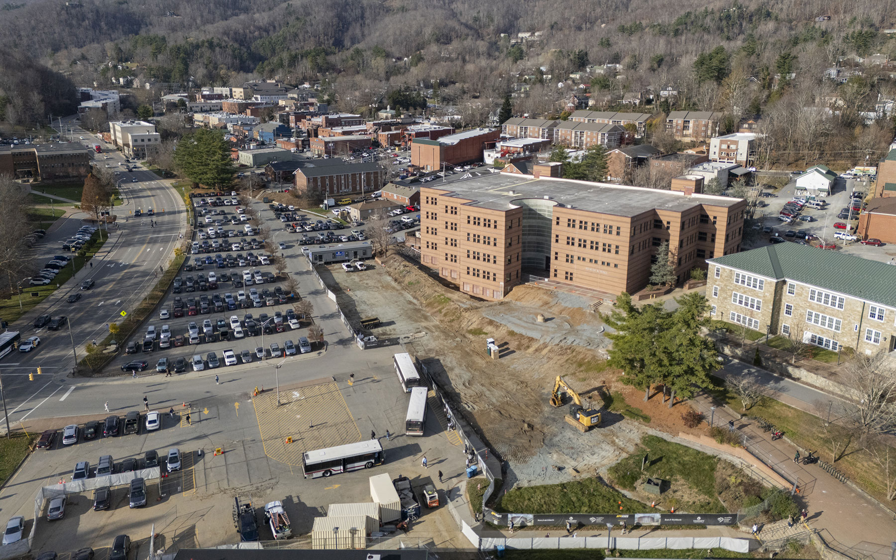 Construction progress for the Peacock Hall addition