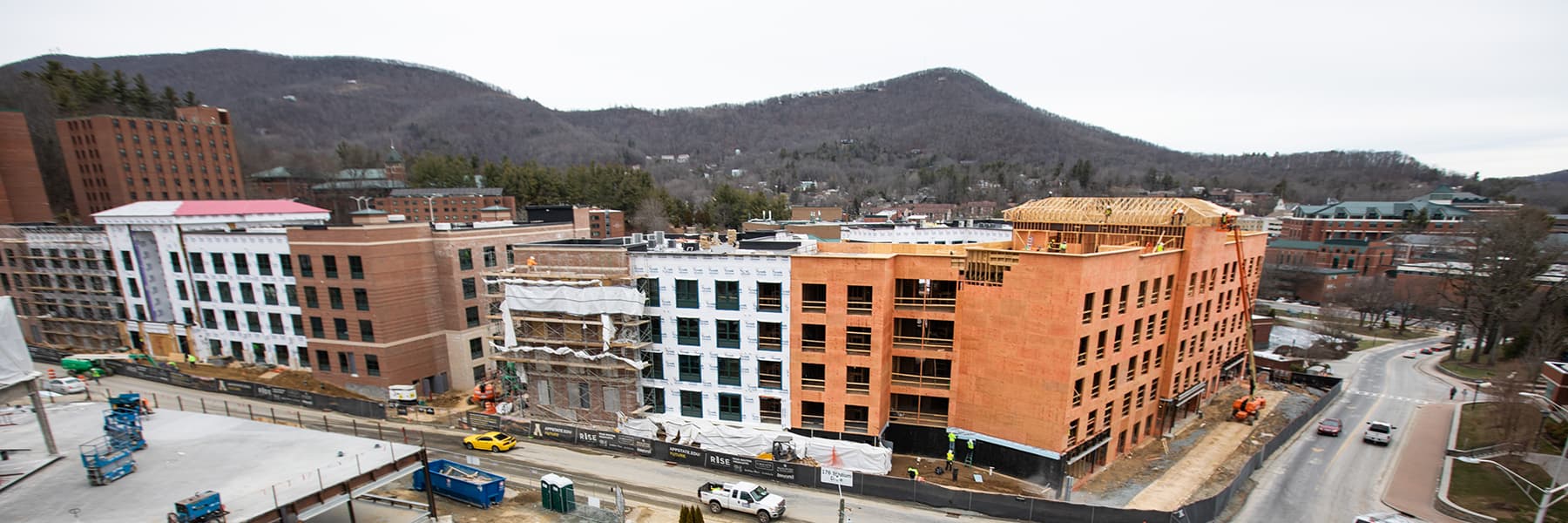 Construction on west side of campus