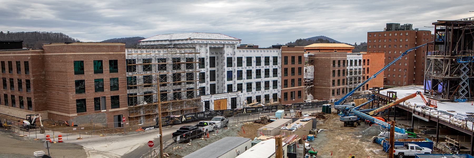 Construction on west side of campus