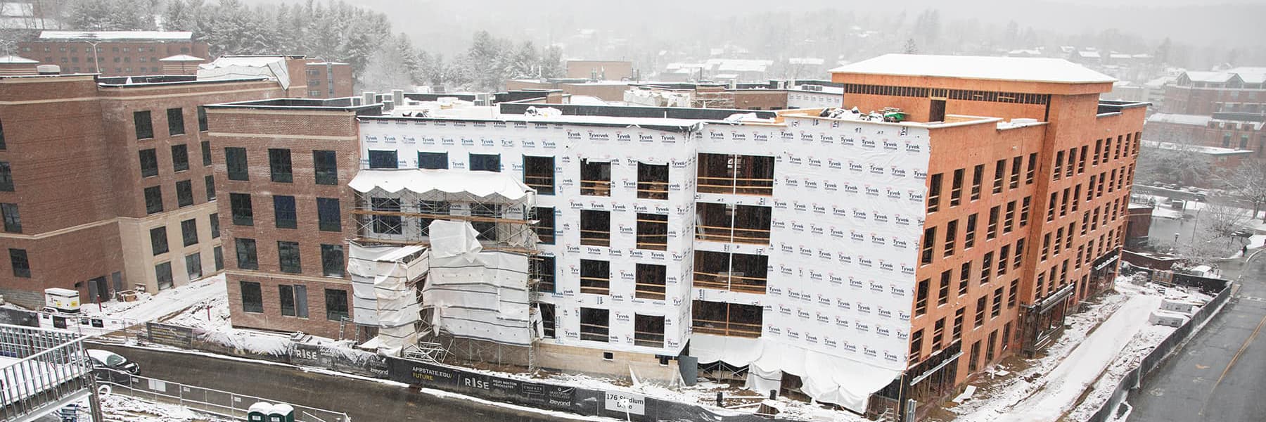 Construction on west side of campus