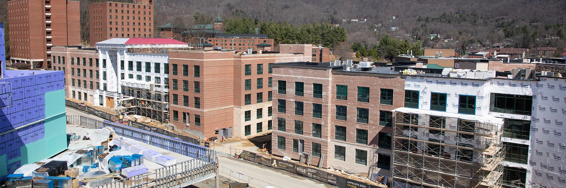 Construction on west side of campus