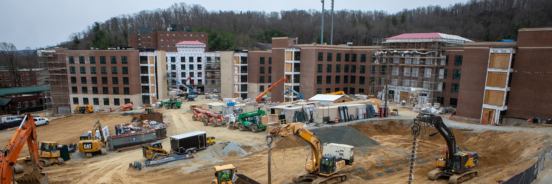 Construction on west side of campus