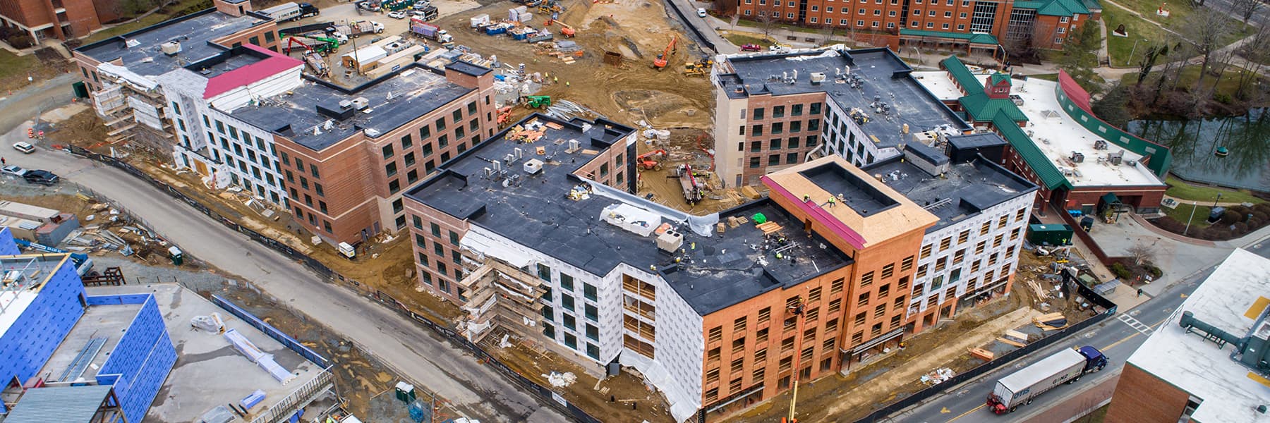 Construction on west side of campus