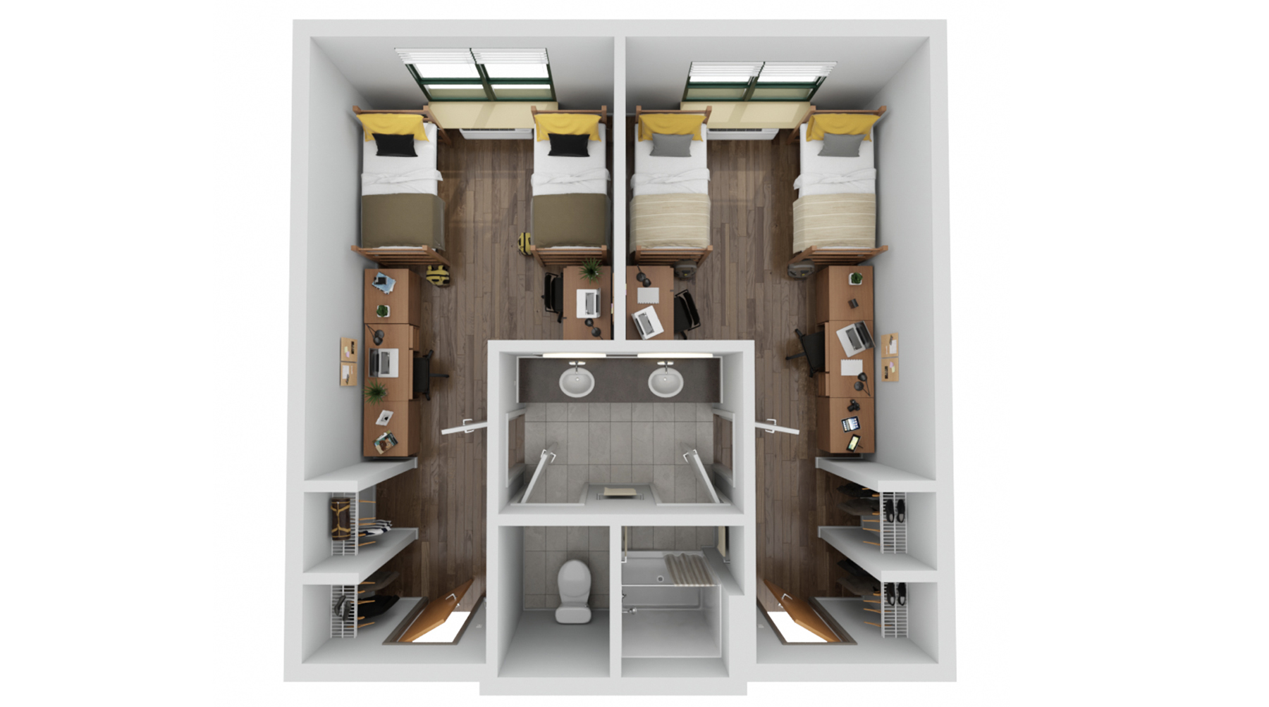 Residence halls 3D room