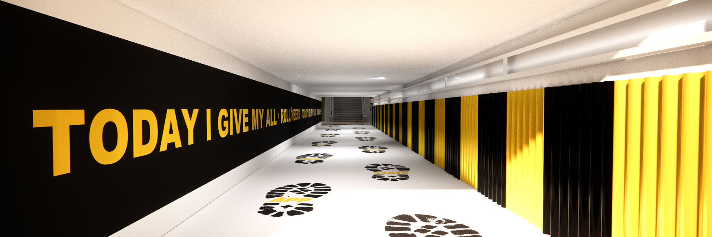 Design concept for App State’s Rivers Street Tunnels Upgrade project.