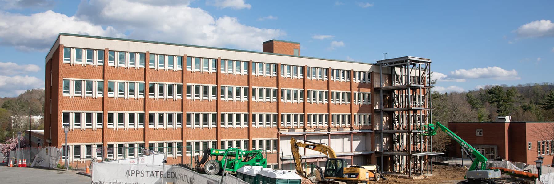 Construction on west side of campus