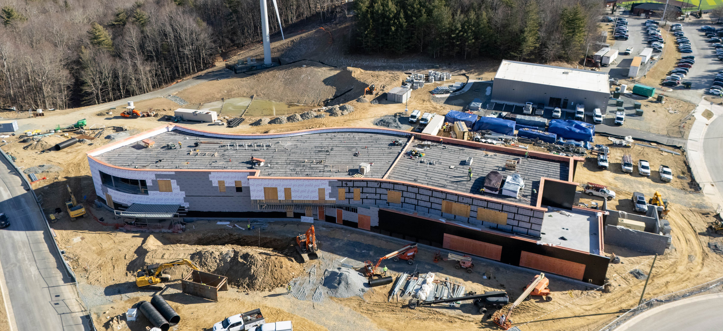 Construction of App State’s STEM Academic Building, located at the Innovation District, is more than 40% completed as of January 2026.
