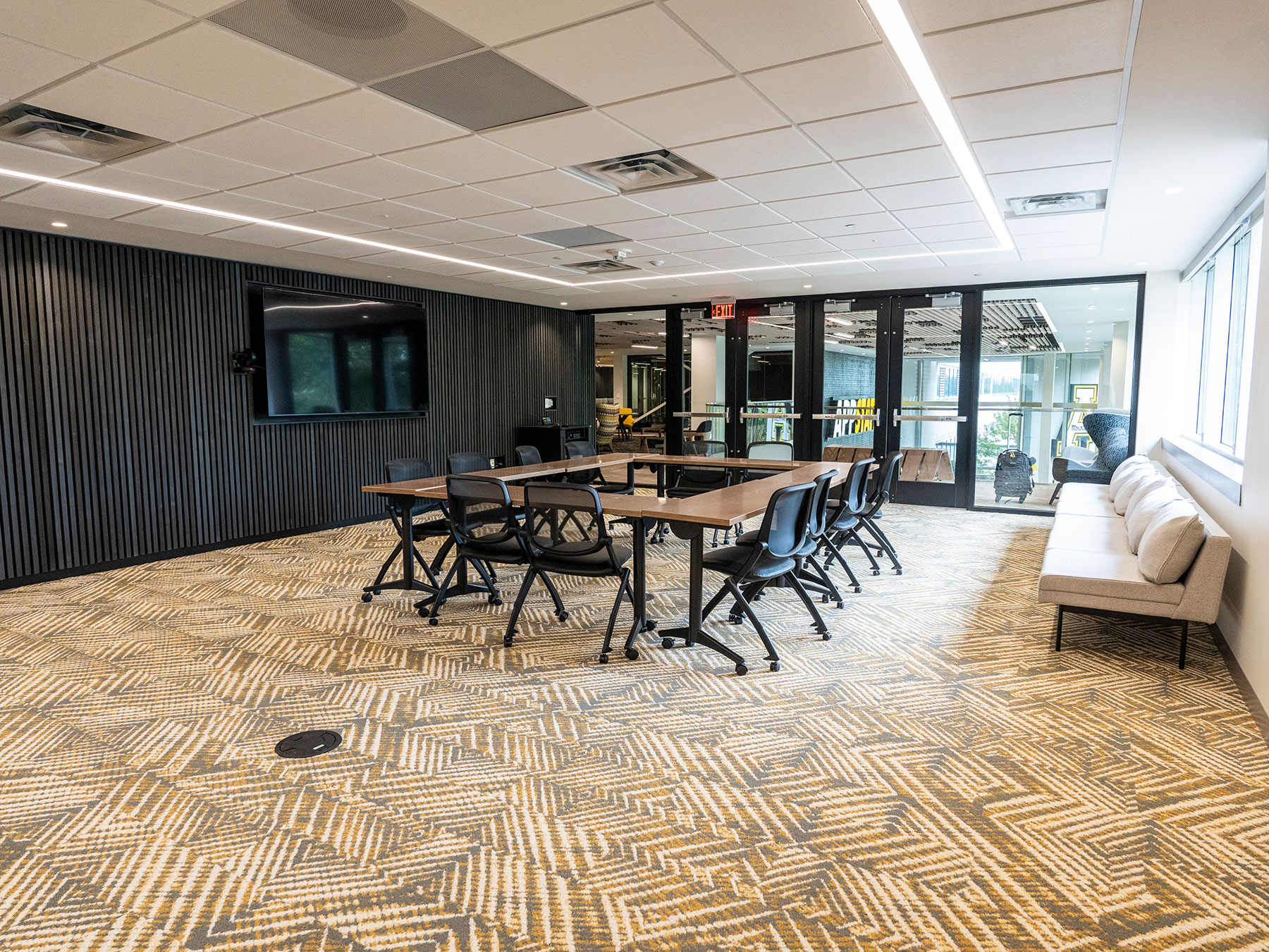 One of the newly renovated second-floor conference rooms at App State Hickory campus.