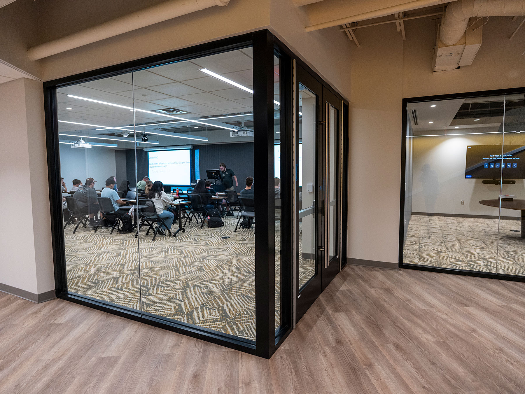 Exterior view of a newly added second-floor classroom at App State Hickory campus.