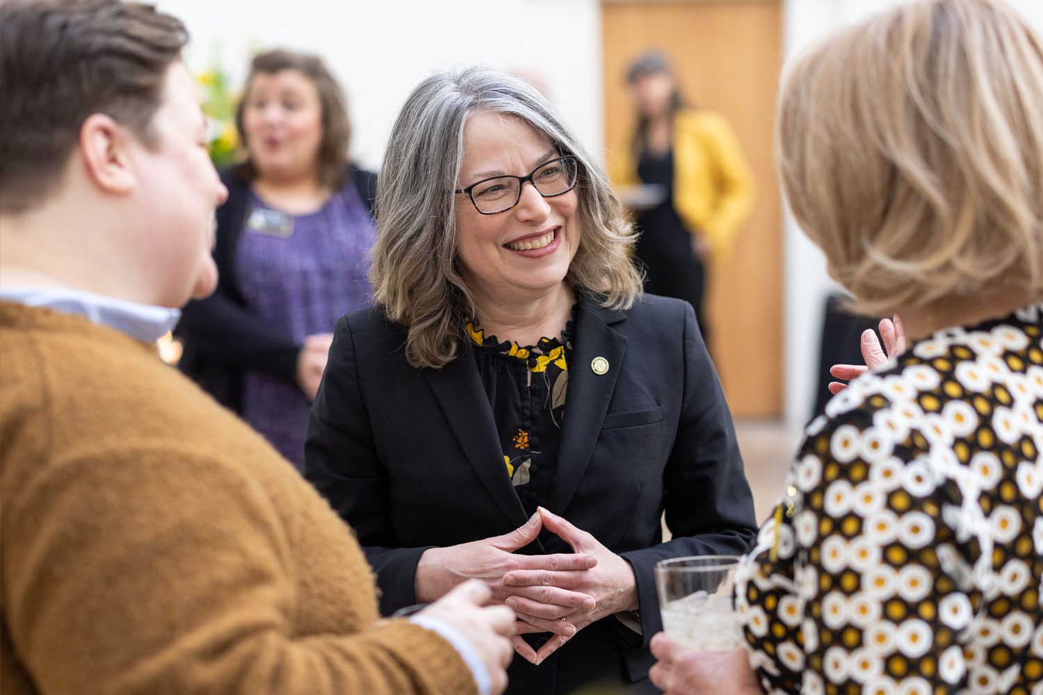 Chancellor Norris at meet and greet event at App State Hickory.