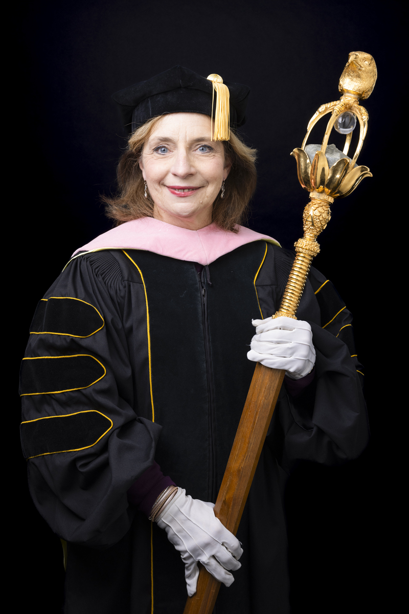 Dr. Priscilla Porterfield with Mace
