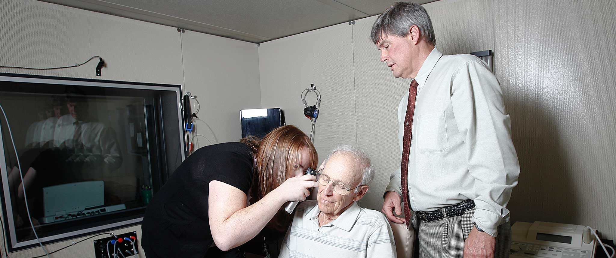 Ear and throat examination