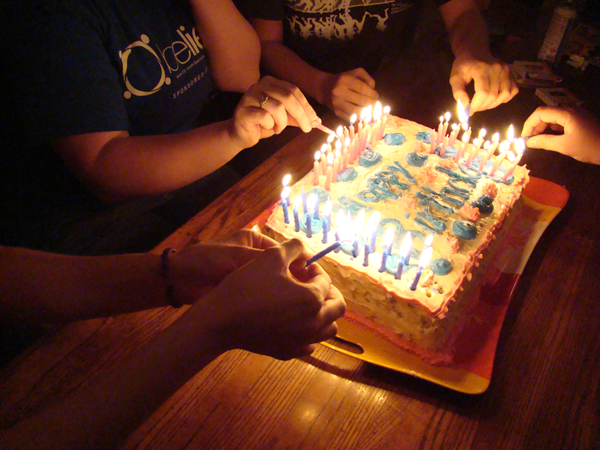 lighting candles