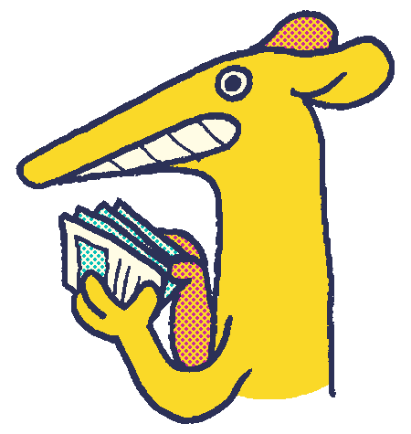 Critter holding zine