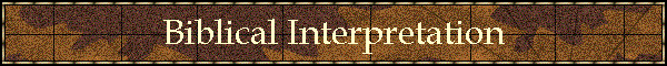 Biblical Interpretation
