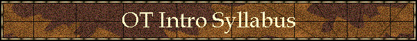 OT Intro Syllabus