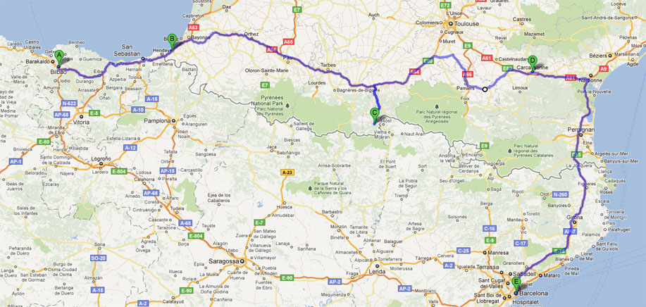 Map of our Itinerary