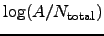 $\log(A/N_{\rm total})$