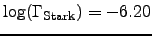 $\log(\Gamma_{\rm Stark}) = -6.20$